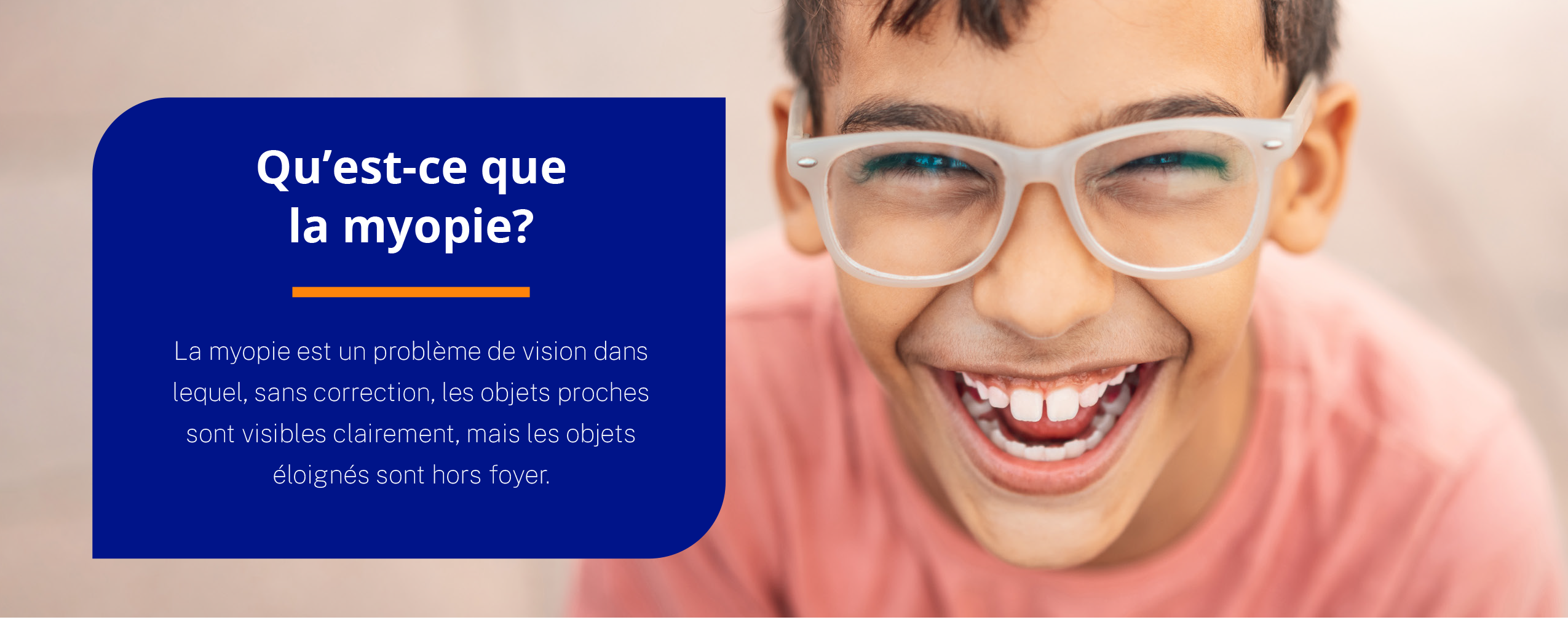 Young boy wearing glasses