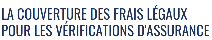 BMS: La Couverture des frais légaux pour les vérifications d'assurance