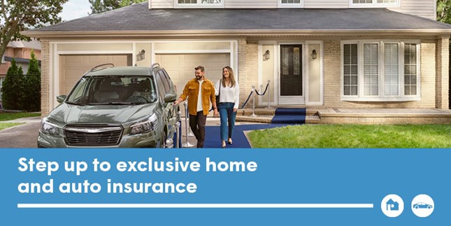 Young couple getting into a car in front of their house
