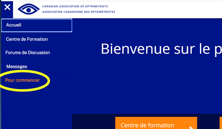 Preview of the getting started tab