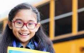 child with glasses